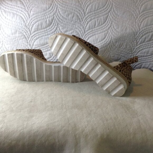 Sole Society "So-Verinna" 11M Leopard Print, Cowhide Espadrilles. Cute Hippie - Picture 4 of 5